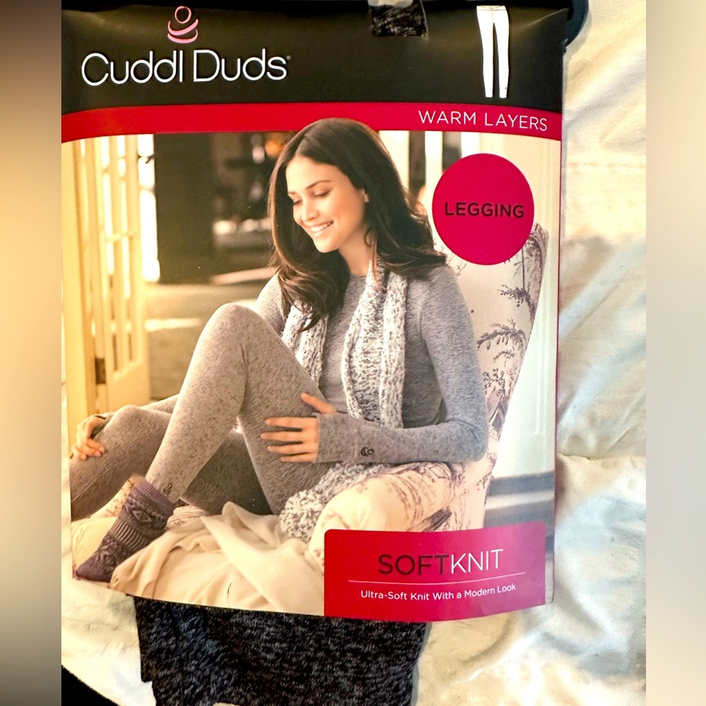 Cuddl Duds bottoms in soft knit, size large